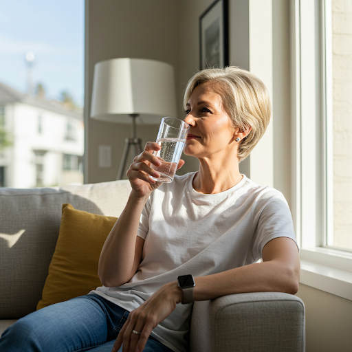 enjoy a cup of sparkling water at home. concise, simple and clear 